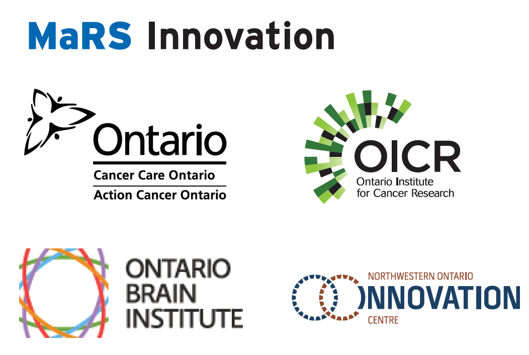 MaRS Innovation, Cancer Care Ontario, Ontario Institute for Cancer Research, Ontario Brain Institute, Northwestern Ontario Innovation Centre